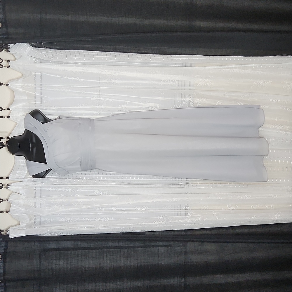 Silver Gray Chiffon KF Bridal Formal / Bridesmaid / Prom Maxi Dress SZM